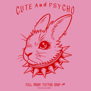 Cute And Psycho Cropped Design